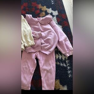 Pink Ruffled Collar Baby Outfit
